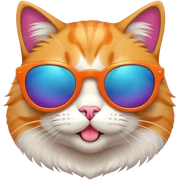 Cat with sunglasses sticker