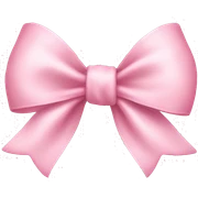 light pink bow sticker