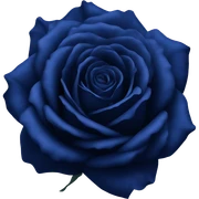 real dark blue rose sticker