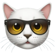 Cat with sunglasses sticker