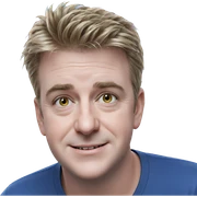smiling blonde boy portrait sticker
