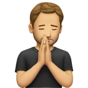 Francesco Totti praying with hands sticker