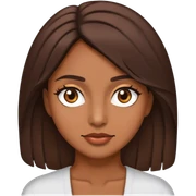 Uma mulher parda de olhos castanhos com cabelo médio  sticker