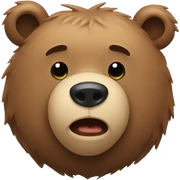 Tired bear sticker