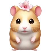 small hamster cherryblossom body sticker