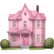 pastel pink house sticker