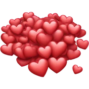 a pile of hearts on the floor sticker