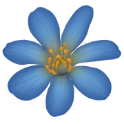 Flor azul sticker