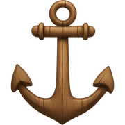 wooden anchor sticker