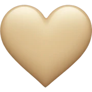 beige heart sticker