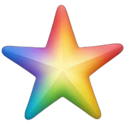 rainbow star sticker
