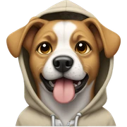Dog wearing a hoodie  sticker