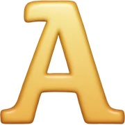 The letter a sticker