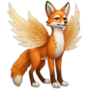 winged fox sticker