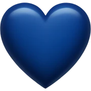 Dark blue heart sticker