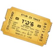 cinema ticket sticker
