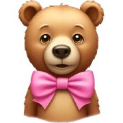 Bear wearing pink bow sticker