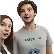 girl and boy by ocean sticker