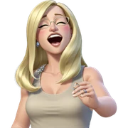 blonde girl singing with jewelry sticker