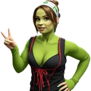 green skin beauty portrait sticker