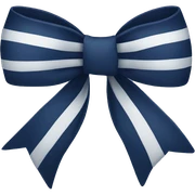 Navy blue bow sticker