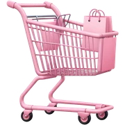 Pale pink shopping cart  sticker
