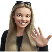 smiling girl with sunglasses sticker