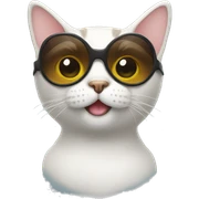 Cat with sunglasses sticker