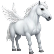White horse with wings sticker