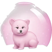 Pastel pink snow globe sticker