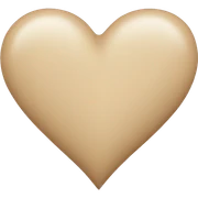 Beige heart sticker