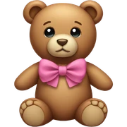 Teddy with bow sticker