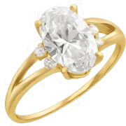 Oval cut diamond ring gold  sticker
