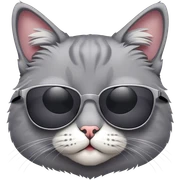 Cat with sunglasses sticker