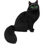 black cat with green eyes sticker