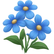 Blue flowers sticker