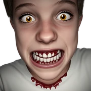 bloodied gaze of horror sticker