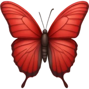 Red butterfly sticker
