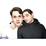 realistic portrait of couple sticker
