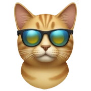 Cat with sunglasses sticker