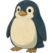 ghibli style penguin sticker