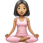 asian yoga girl light pink clothes  sticker