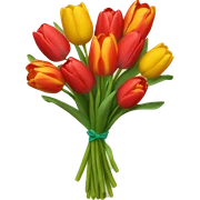 tulip bouquet sticker