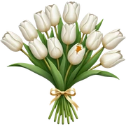 white tulip bouquet  sticker