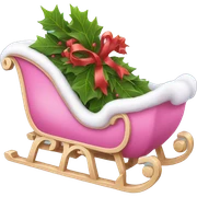 Pink sleigh sticker