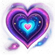Galaxy heart  sticker