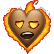 broken heart in fire sticker