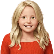 blonde girl in red sweater sticker