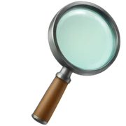 a magnifying glass sticker