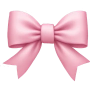 light pink bow on light pink bow sticker